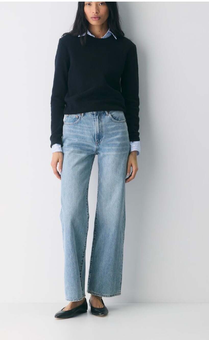 Denim Forum Light Blue Wide Leg Jeans